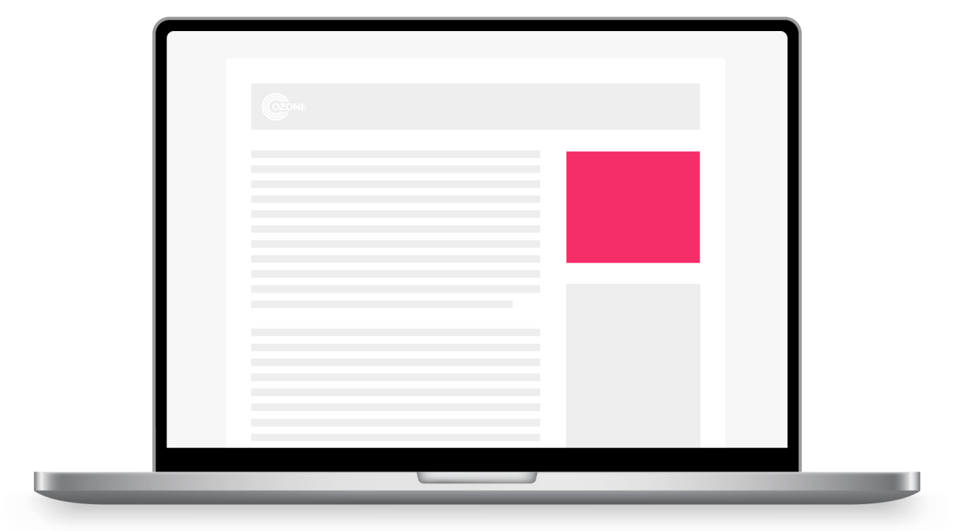 Standard IAB ad format mockup