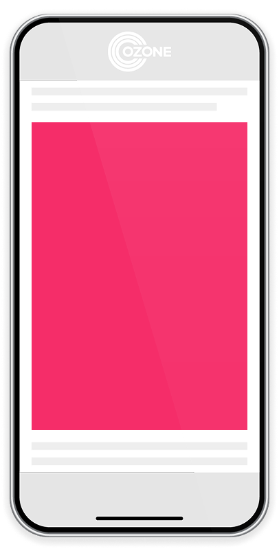 Mobile Interscroller ad format mockup